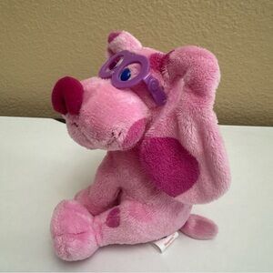 Ty Magenta Blues Clues 6” Plush Bean Bag Toy Glasses Stuffed Animal 2006 Vintage